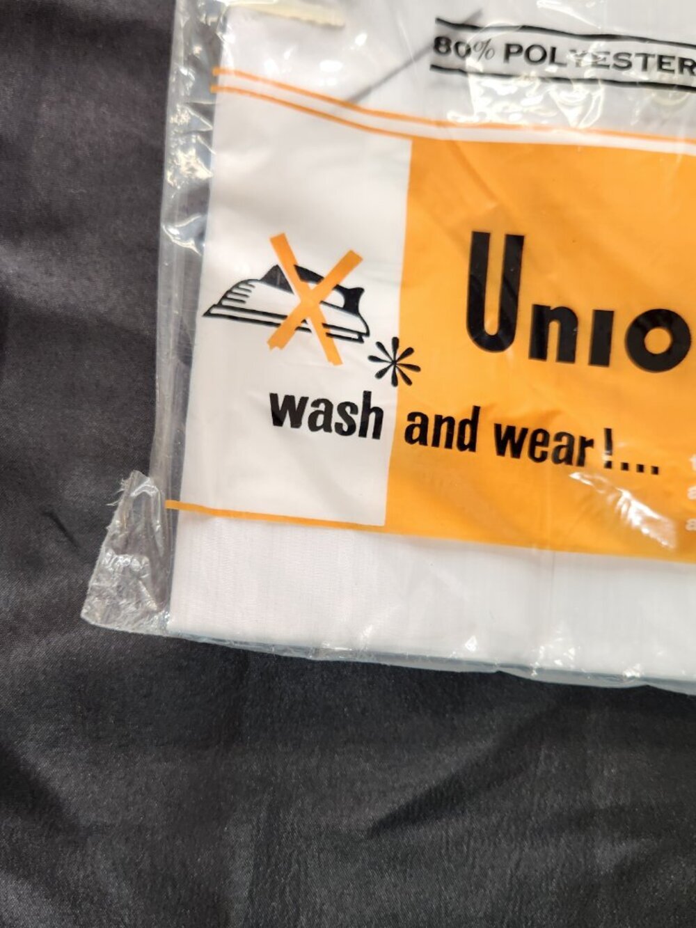 Vintage Union Wash & Wear Mens White Collared Shirt Size 15 NOS - Picture 2 of 8